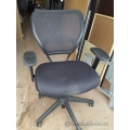 Black Fabric Mesh Back Adjustable Rolling Task Chair